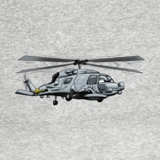 SH-60 Seahawk Military Helicopter Cartoon Illustration T-Shirt